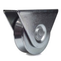 Roue à gorge V Ø 80 mm pour rail en V, monture extérieur