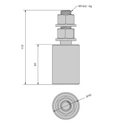 Plan Olive pour Guide haut Ø 40 x 60 hauteur 110 vis de 16 mm
