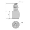 Plan Olive bombé pour Guide haut Ø 40 x 40 hauteur 80 vis de 14 mm