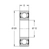 6001-2RS - Roulement à billes 12 x 28 x 8 mm