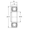 6204-ZV - Roulement à billes 20 x 47 x 12/15 mm