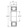 6203-ZV - Roulement à billes 17 x 47 x 1/17 mm