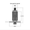 Plan Douille expansible pour tube carré de 36 à 40 oeil de 10 mm