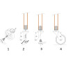 Montage Embout à insert taraudé pour tube rond 38 - M12