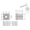 Plan Embout à insert taraudé pour tube carré 50x50 - M10