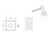 Plan Embout taraudé pour tube carré 20x20 - M10