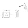 Plan Embout taraudé pour tube carré 25x25 - M10