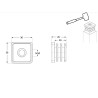 Plan Embout taraudé pour tube carré 30x30 - M10