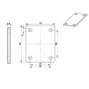 Plan Plaque à souder 140x110 Entre-axe 105x80 épaisseur 3,5 mm