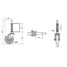 Roulette à SUSPENSION léger de portail , diamètre 100 mm - 57 Kg