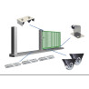 Kit pour portail coulissant de 3 m avec monture extérieur  et  6 m de rail - 400 kg