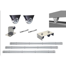 Kit pour portail coulissant de 3 m avec monture extérieur  et  6 m de rail - 400 kg
