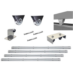 Kit pour portail coulissant de 4 m avec monture extérieur  et  8 m de rail - 400 kg