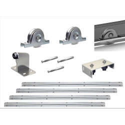 Kit pour portail coulissant de 4 m avec monture encastrée  et  8 m de rail - 400kg