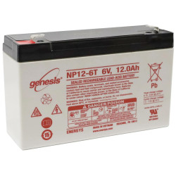 BATTERIE PLOMB ÉTANCHE NP12-6 ENERSYS  6V 12 AH