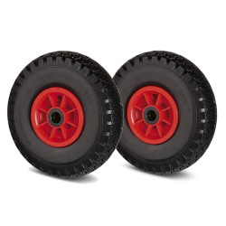 LOT de 2x  roue increvable diable 260 x 85  (3.00-4) alésage 25 mm roulement à rouleaux