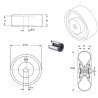 Plan  roue increvable diable 260 x 85  (3.00-4) alésage 25 mm roulement à rouleaux