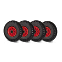 LOT de 4x roue increvable diable 260 x 85  (3.00-4) alésage 20 mm roulement à rouleaux