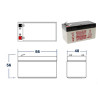 Plan BATTERIE AGM VRLA PLOMB ETANCHE  12V - 1,2Ah GENESIS NP®