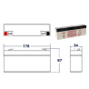 Plan BATTERIE AGM VRLA PLOMB ETANCHE  12V - 2,3Ah GENESIS NP®