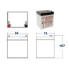 Plan BATTERIE AGM VRLA PLOMB ETANCHE  12V - 5Ah GENESIS NP®