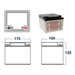 Plan BATTERIE AGM VRLA PLOMB ETANCHE  12V - 24Ah GENESIS NP®