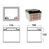 Plan BATTERIE AGM VRLA PLOMB ETANCHE  12V - 24Ah GENESIS NP®