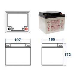 Plan BATTERIE AGM VRLA PLOMB ETANCHE  12V - 38Ah GENESIS NP®