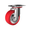 Roulette pivotante diamètre 100 mm polyuréthane rouge REDTHANE®