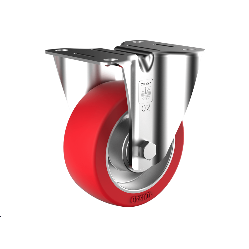 Roulette fixe diamètre 100 mm polyuréthane rouge REDTHANE®