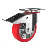 Roulette frein polyuréthane SOUPLE REDTHANE® ROUGE Ø 160 mm - 350 Kg