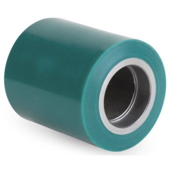 Galet 85 x 80 Polyuréthane SILENCIEUX SOFT VERT, corps acier